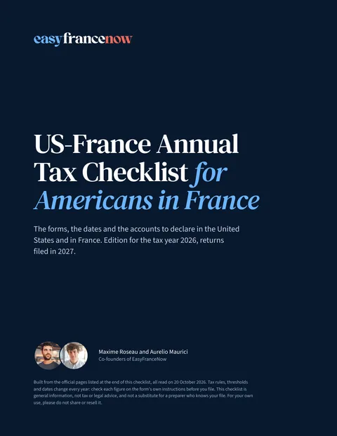 Cover of the US-France Annual Tax Checklist