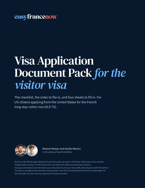 Cover of the Visa Application Document Pack