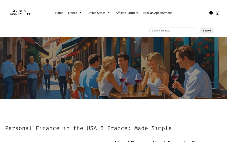 The home page of MY Best Money Life