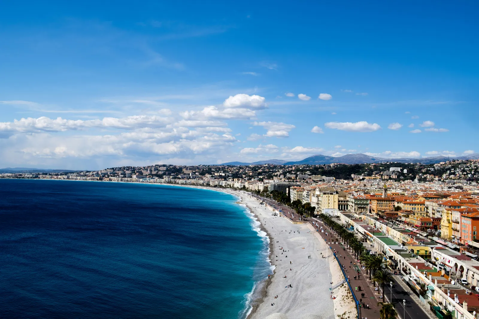 aerial photography of building near the shore in Nice, France