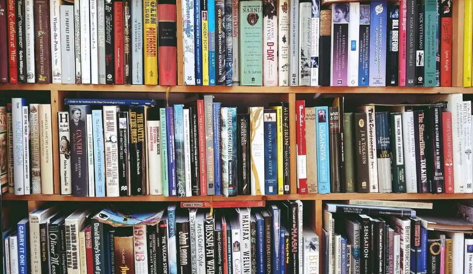 Shelves full of books